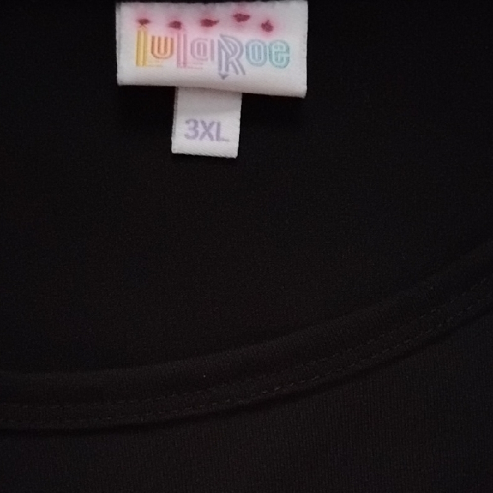 LuLaRoe Classic Black 3XL Bell Sleeve Dress - Picture 3 of 5